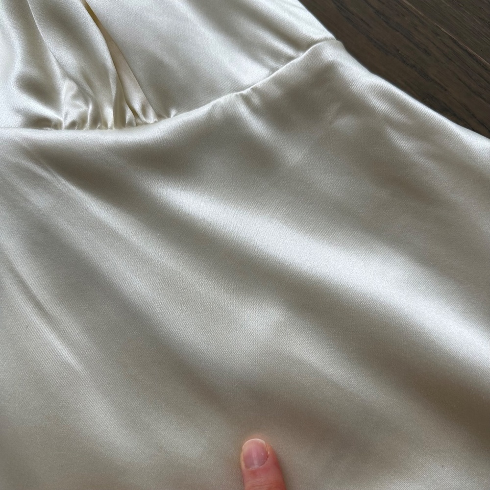 Reformation Cream Satin Maxi Dress - Picture 8 of 14